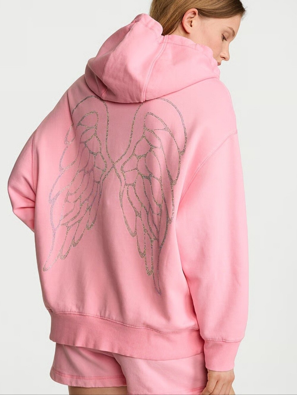 Victoria's Secret Angels Essentials Iconic Fleece Relaxed Hoodie NWT